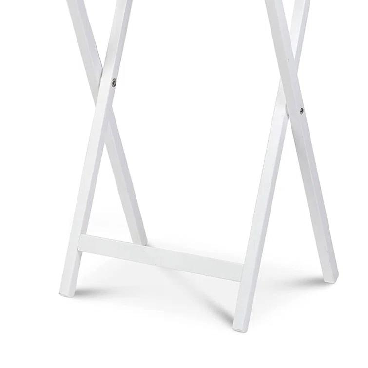 PJ Wood 19.09'' Solid Wood Rectangular Portable Folding Table (Set of 2)