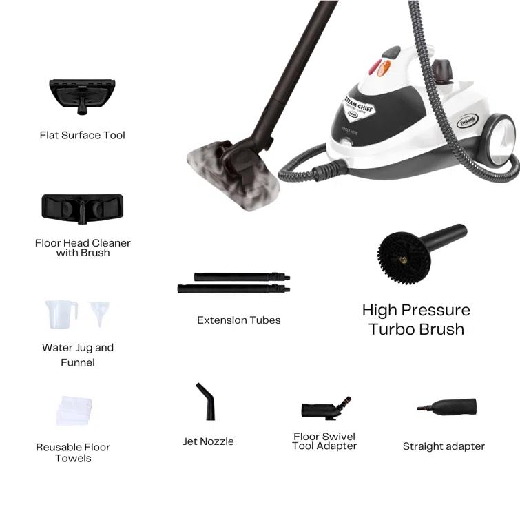 1800 W Steam Cleaner and Sanitizer with Attachments