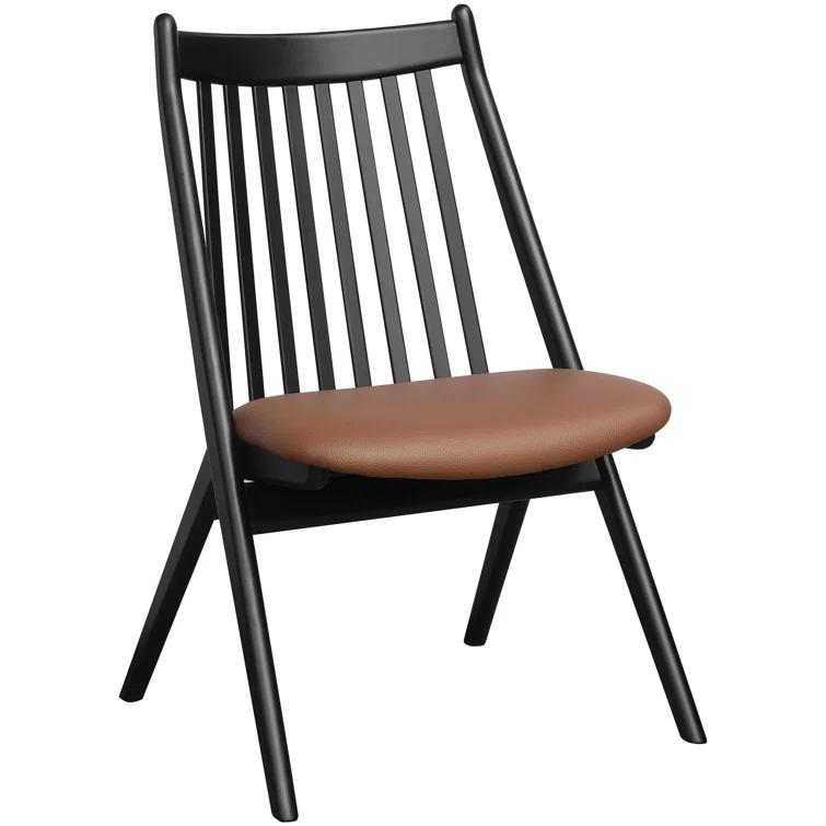 Trier Vegan Leather Spindle Dining Chair (Set of 2)