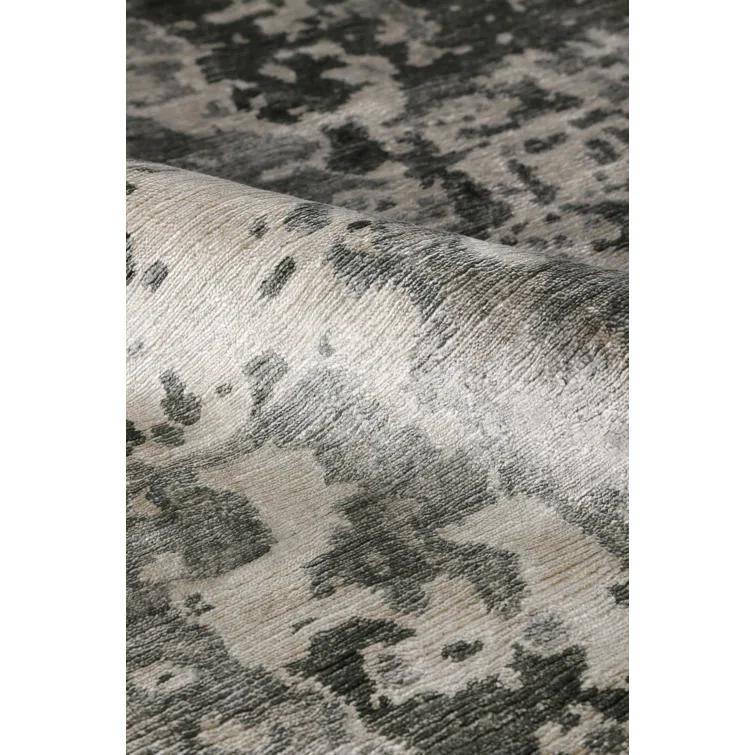 EXQUISITE RUGS Exquisite Rugs Bamboo Silk Hand-Knotted Gray/Silver Area Rug
