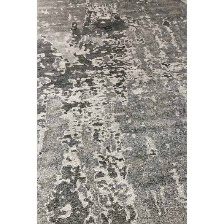 EXQUISITE RUGS Exquisite Rugs Bamboo Silk Hand-Knotted Gray/Silver Area Rug