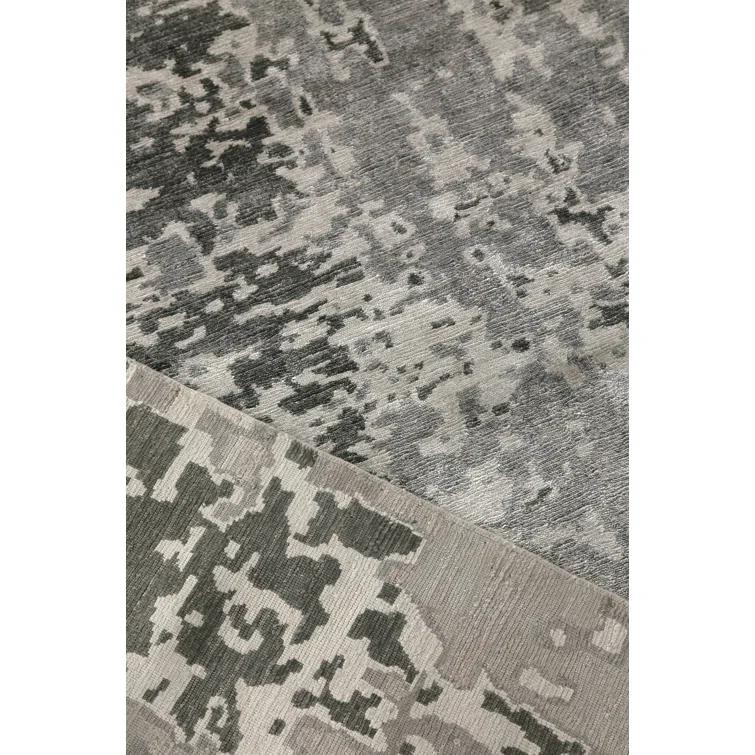 EXQUISITE RUGS Exquisite Rugs Bamboo Silk Hand-Knotted Gray/Silver Area Rug