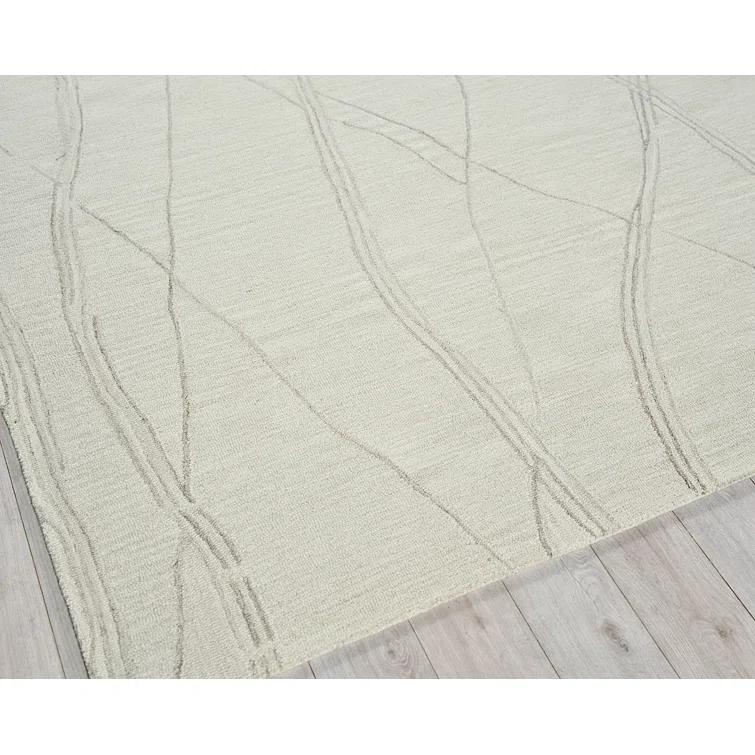 Exquisite Rugs Tangiers Handmade Hand-Tufted New Zealand Wool On Canvas Ivory/Beige Area Rug