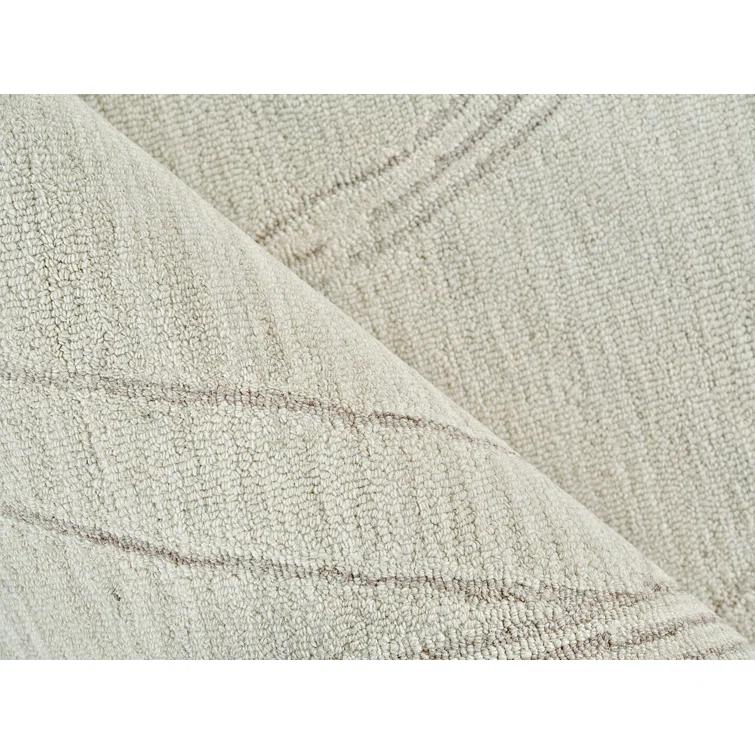 Exquisite Rugs Tangiers Handmade Hand-Tufted New Zealand Wool On Canvas Ivory/Beige Area Rug