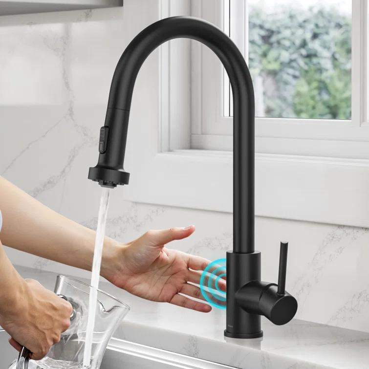 Kraus KSF-1616MB KRAUS Bolden Motion Sensor Single Handle Pull Down Touchless Kitchen Faucet
