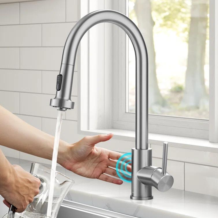 KRAUS Bolden Motion Sensor Single Handle Pull Down Touchless Kitchen Faucet