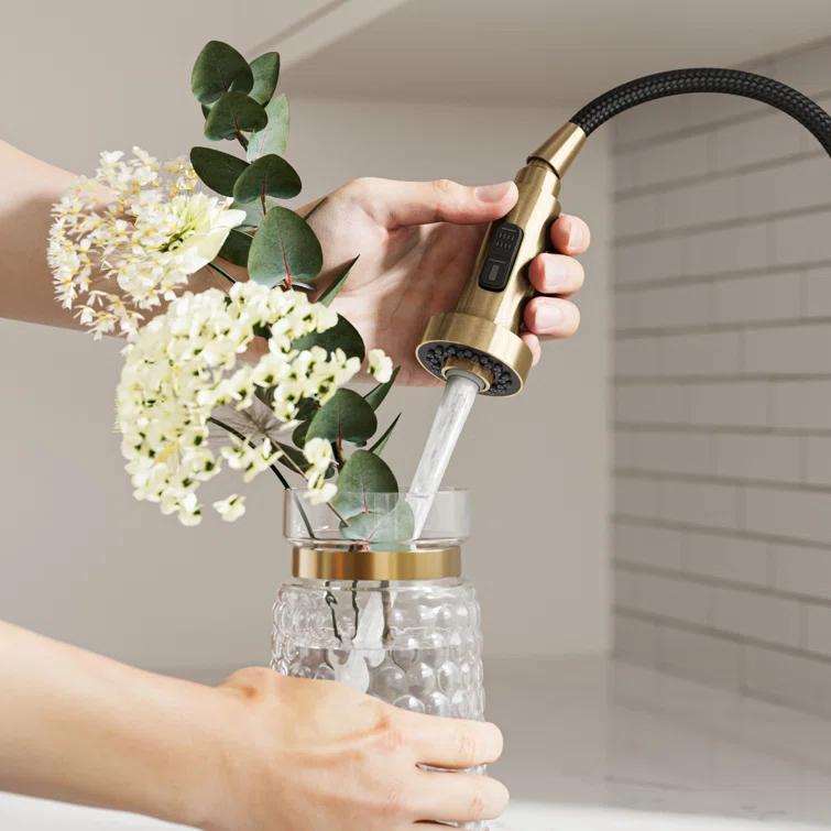 KRAUS Bolden 2-Function Single Handle Pull Down Kitchen Faucet