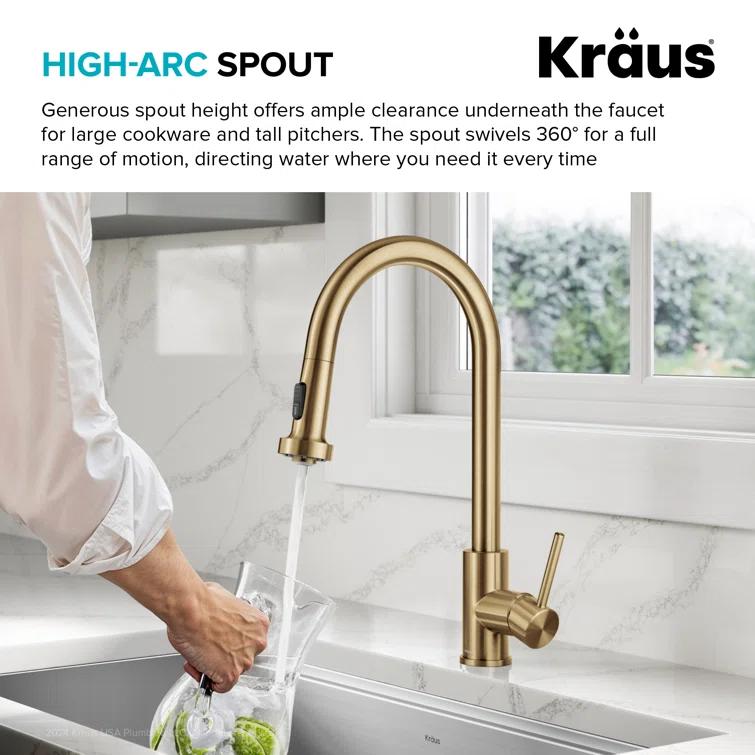 KRAUS Bolden 2-Function Single Handle Pull Down Kitchen Faucet