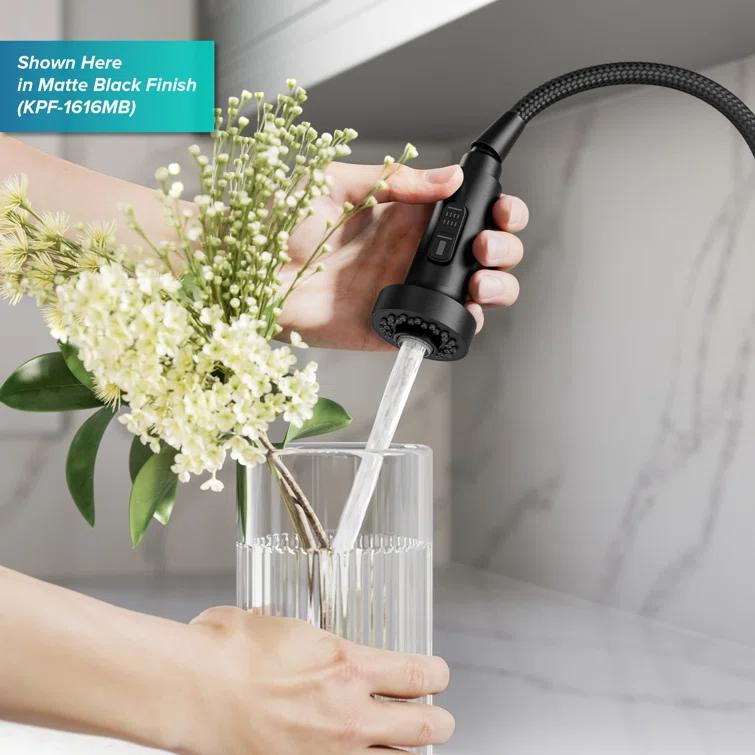 KRAUS Bolden 2-Function Single Handle Pull Down Kitchen Faucet
