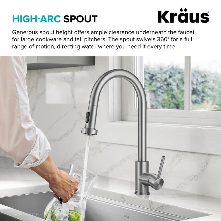 KRAUS Bolden 2-Function Single Handle Pull Down Kitchen Faucet