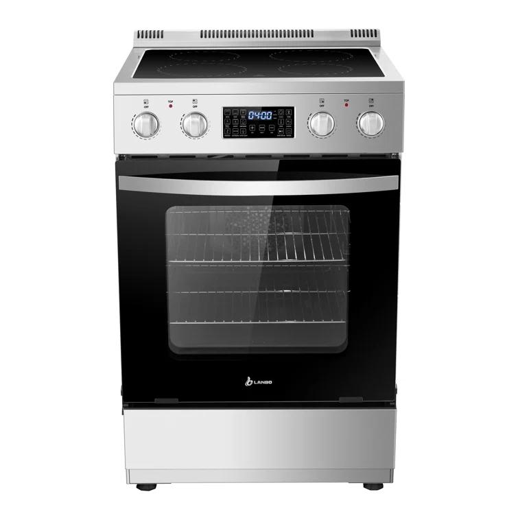 Lanbo Lanbo 24 Inch 2.9 Cu.ft Freestanding Electric Range with Air Fry, Rotisserie and True Convection Oven, Stainless Steel LBERT24RCSAA