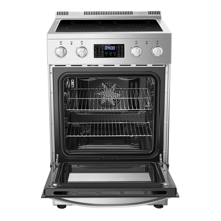 Lanbo Lanbo 24 Inch 2.9 Cu.ft Freestanding Electric Range with Air Fry, Rotisserie and True Convection Oven, Stainless Steel LBERT24RCSAA