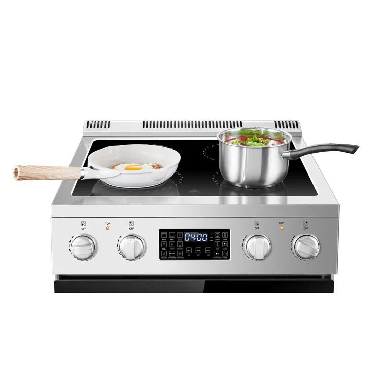 Lanbo Lanbo 24 Inch 2.9 Cu.ft Freestanding Electric Range with Air Fry, Rotisserie and True Convection Oven, Stainless Steel LBERT24RCSAA