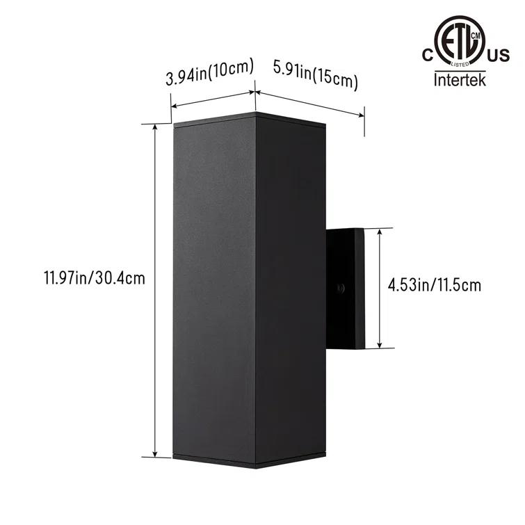 Alvisa Outdoor Wall Light in 2 Lights with Aluminum
