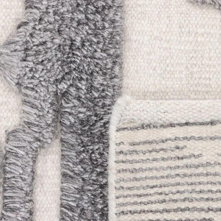 Dakota Fields Bayon Hand-Knotted Gray Area Rug