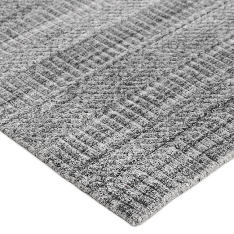 Viceme Striped Flatweave Area Rug in Brown/Gray