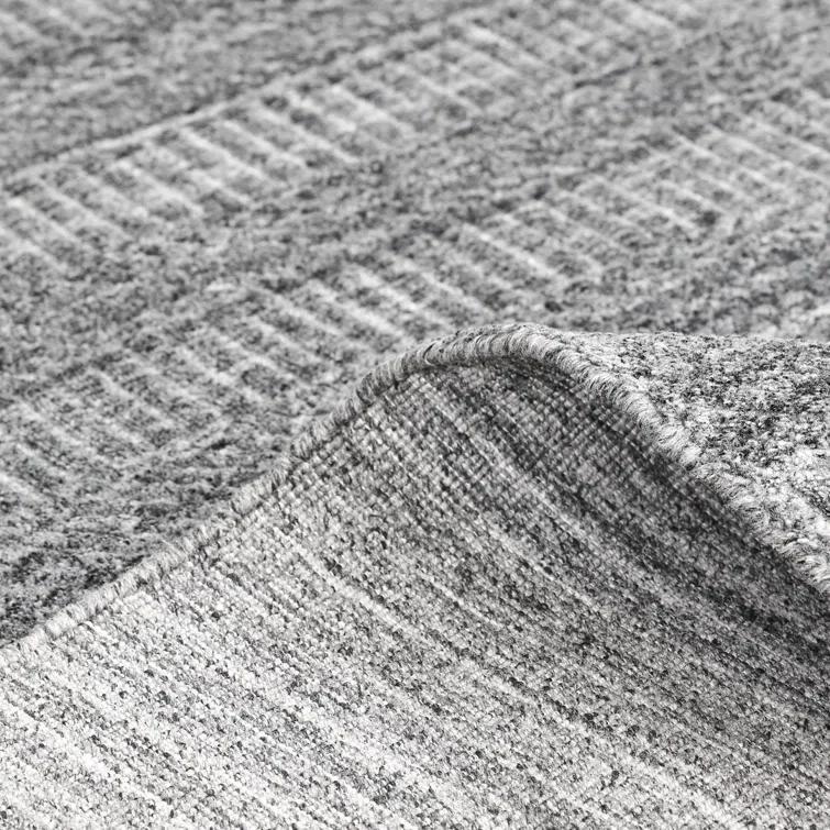 Viceme Striped Flatweave Area Rug in Brown/Gray