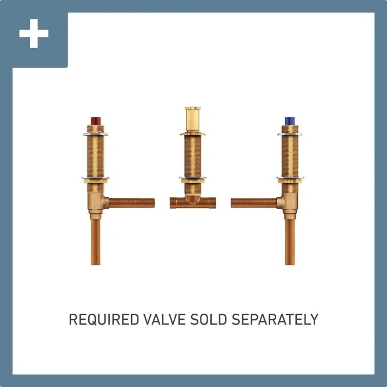 Align Double Handle Deck Mounted Roman Tub Faucet Trim