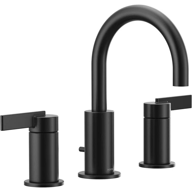 Moen MOEN T6222BL CIA MATTE BLACK TWO-HANDLE HIGH ARC BATHROOM FAUCET T6222BL-1