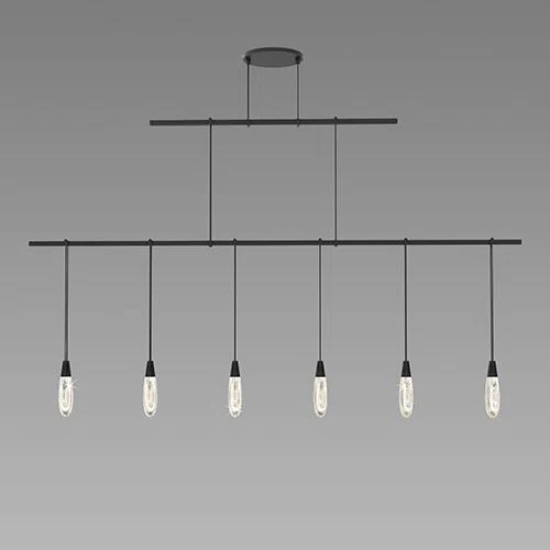 Suspenders 6 - Light Satin Black LED Kitchen Island Pendant
