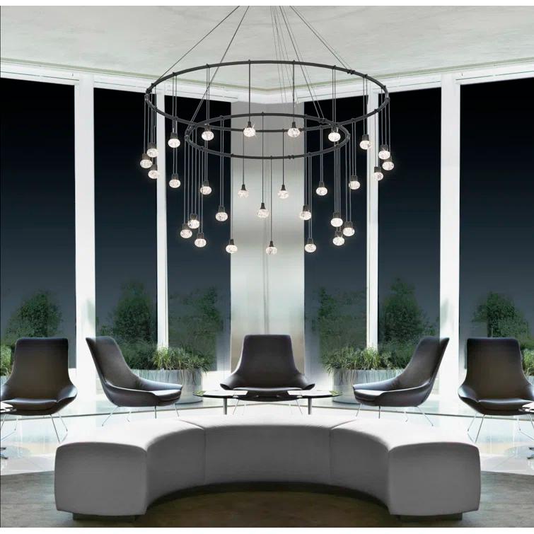 SONNEMAN Suspenders® 30 - Light Satin Black LED Cluster Pendant