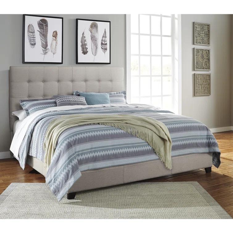 Dolante Tufted Upholstered Low Profile Standard Bed