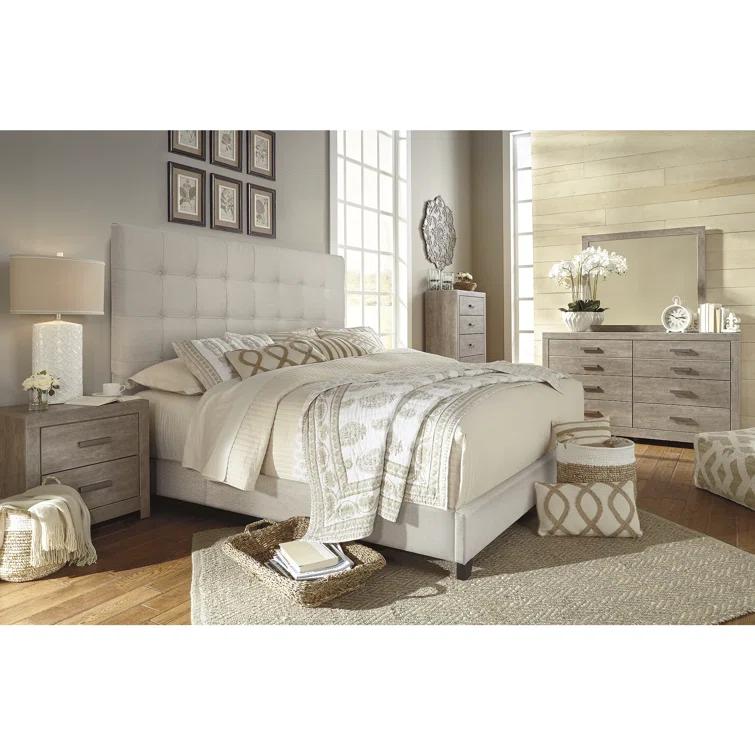 Dolante Tufted Upholstered Low Profile Standard Bed