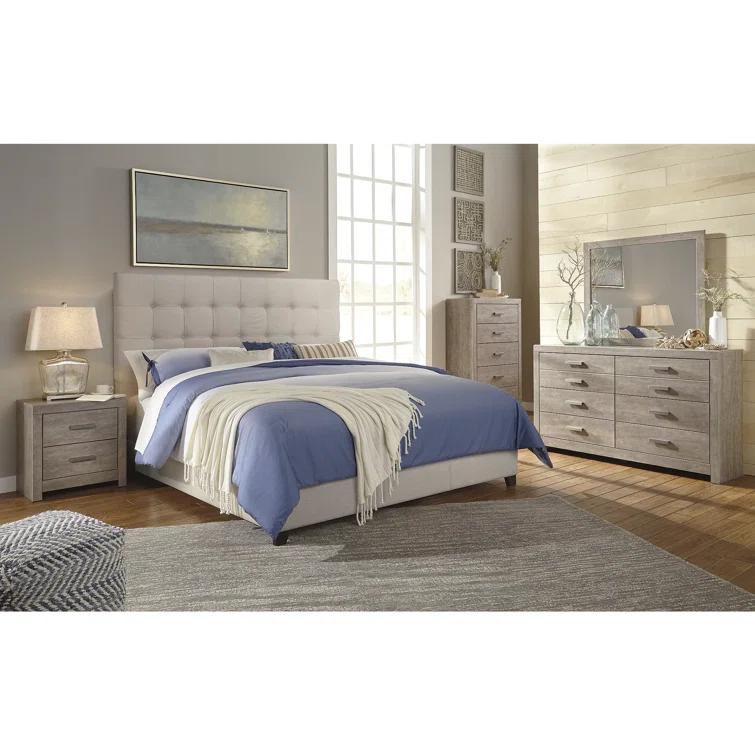 Dolante Tufted Upholstered Low Profile Standard Bed