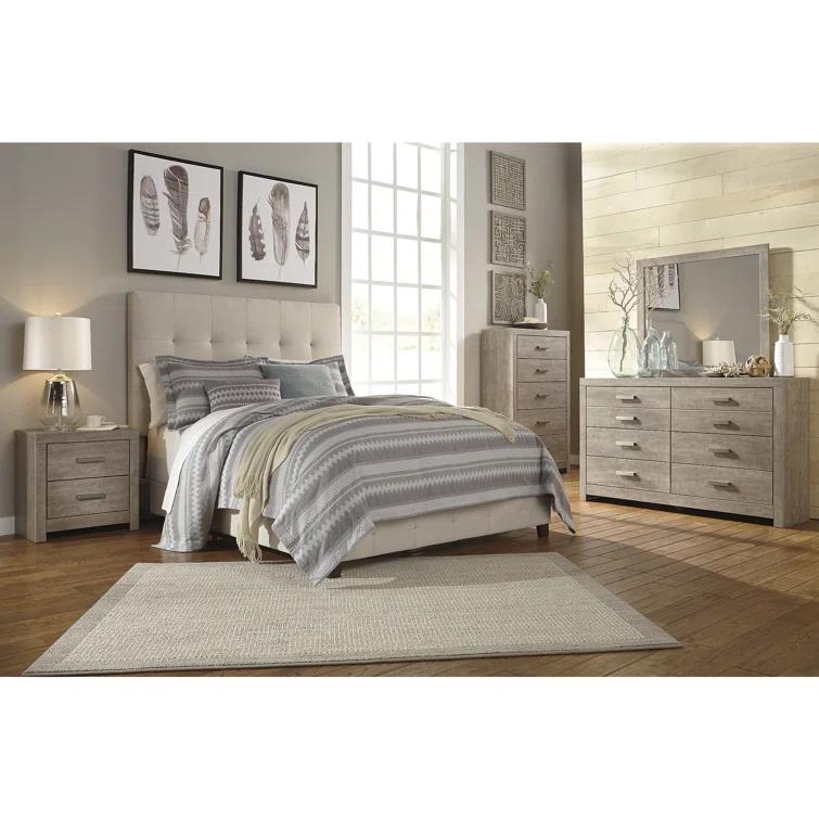 Dolante Tufted Upholstered Low Profile Standard Bed