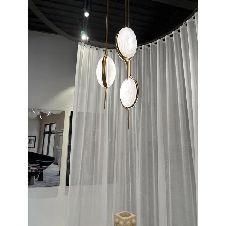 Natural Aged Brass 3-Light LED Cluster Pendant