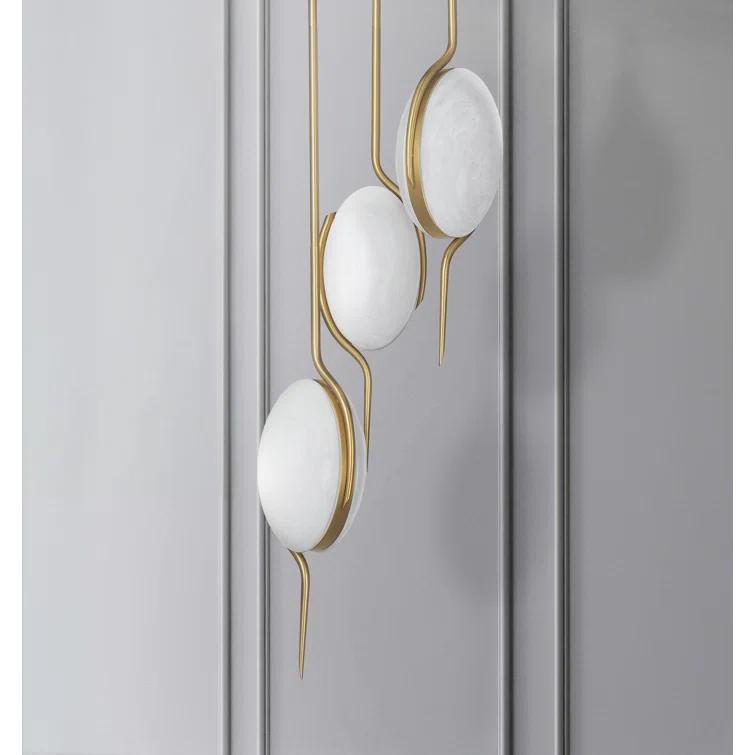 Natural Aged Brass 3-Light LED Cluster Pendant