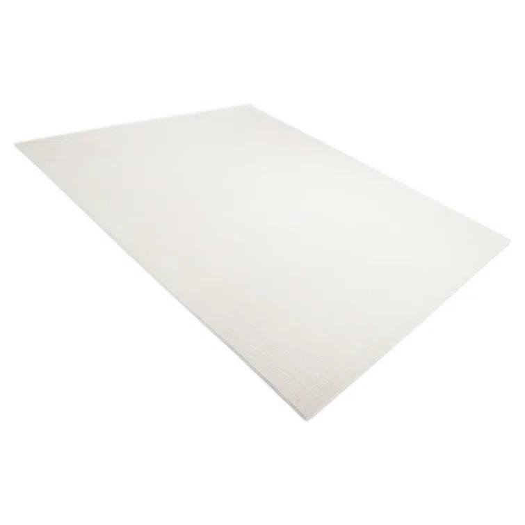 Elegant Handmade Ivory Stripe Wool & Viscose 10' x 14' Area Rug