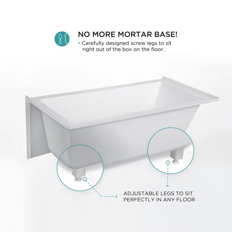 Apron Soaking Acrylic Bathtub