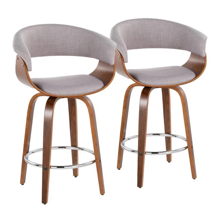 Vintage Mod Fixed-Height Counter Stool - Set Of 2