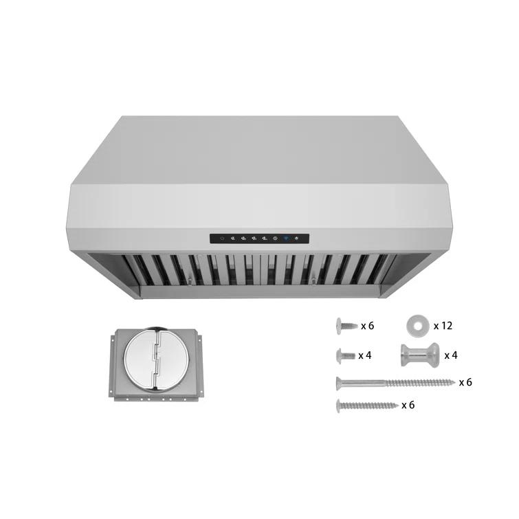 30" 540 CFM Versatile Under Cabinet or Wall Mounted Range Hood in Stainless Steel with Smart Feature