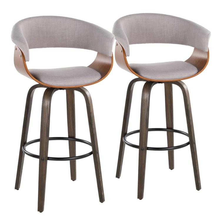 Vintage Mod 30" Fixed-Height Barstool - Set Of 2