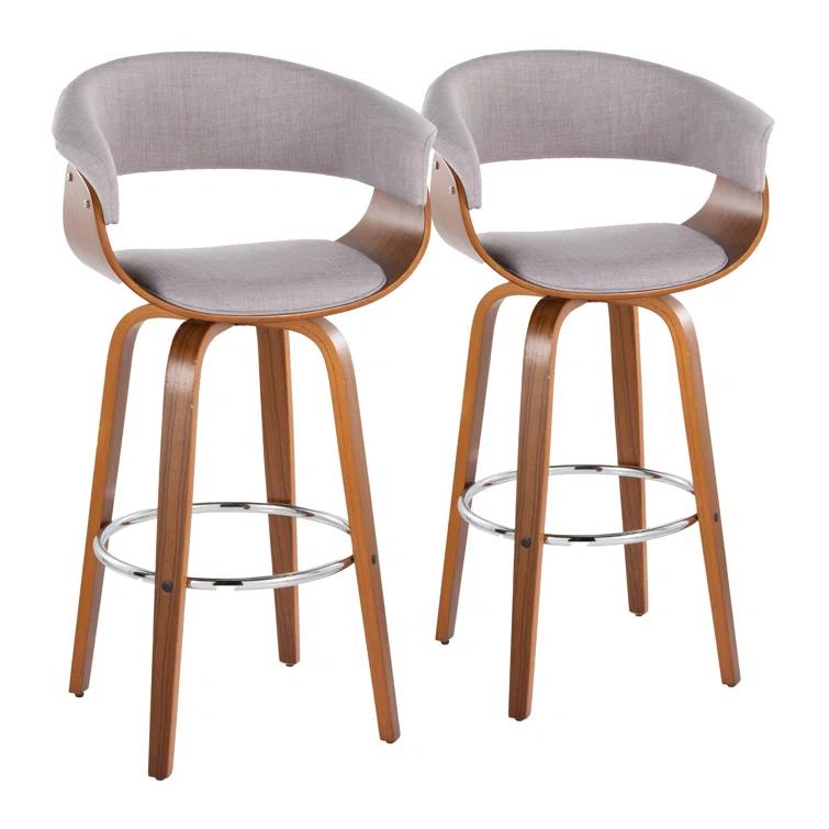 Vintage Mod 30" Fixed-Height Barstool - Set Of 2