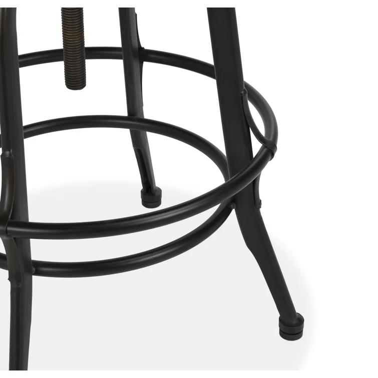 Kosas Home Piper Adjustable Counter Stool Black
