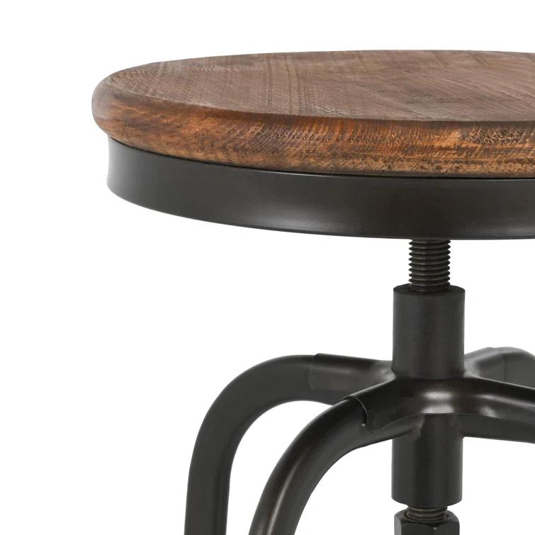 Kosas Home Piper Adjustable Counter Stool Black