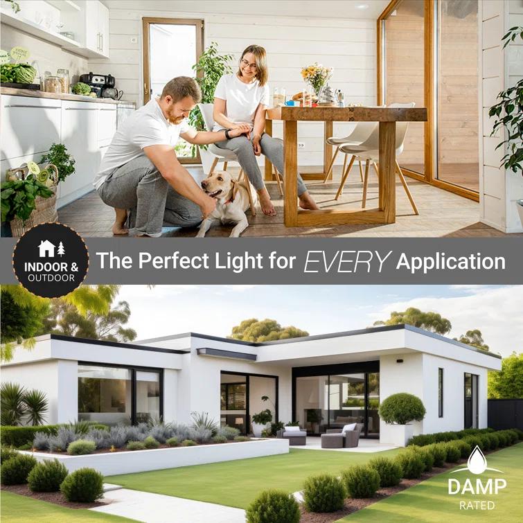 5/6 in. 5CCT Selectable Remodel 15W Retrofit Disk Light E26 Base LED Recessed Lighting Kit 24PK