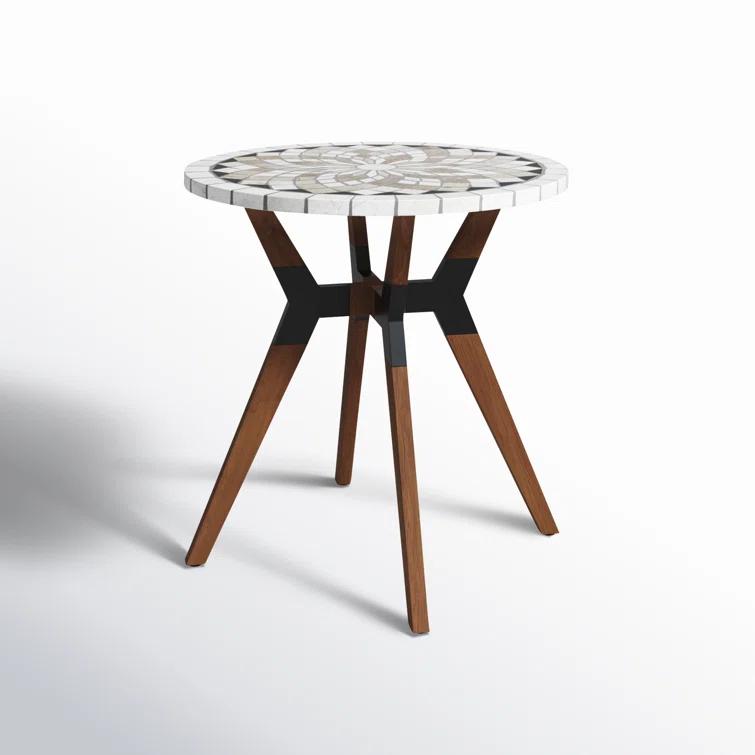 Fleur Round Concrete Outdoor Bistro Table
