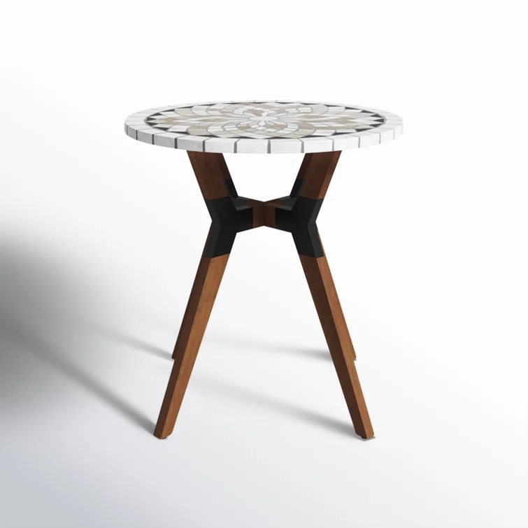 Fleur Round Concrete Outdoor Bistro Table