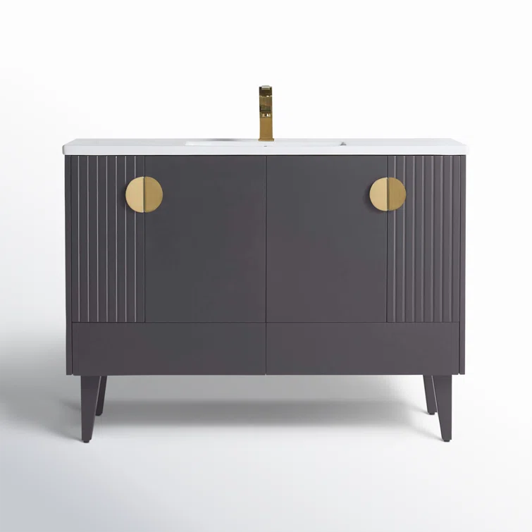 Saimah 48'' Single Bathroom Vanity with Ceramic Top