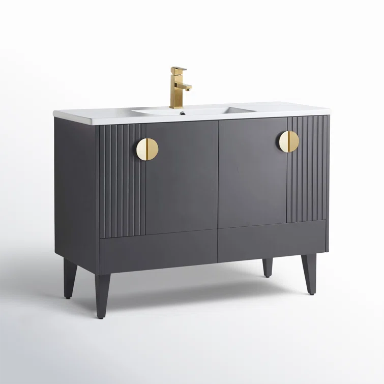 Saimah 48'' Single Bathroom Vanity with Ceramic Top