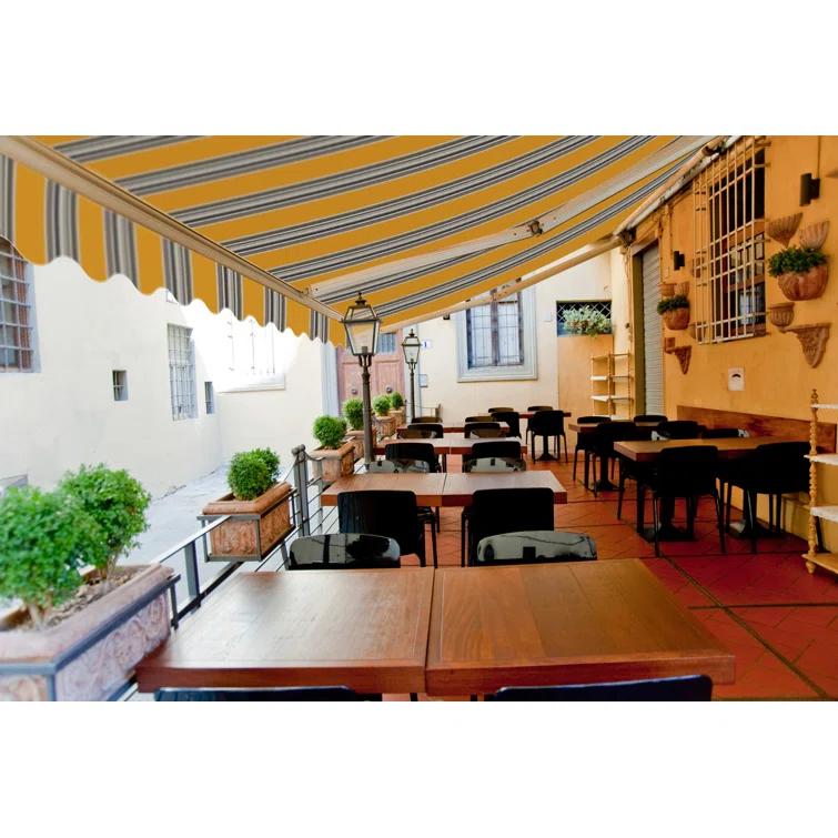 Advaning 10.5'' Fabric, Metal Cover Retractable Patio Awning