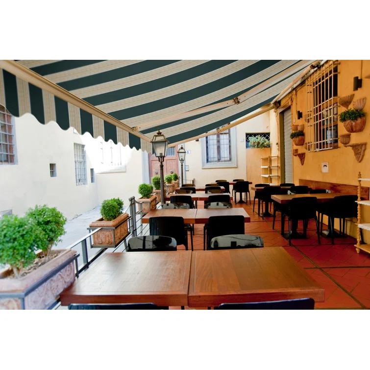 Advaning 10.5'' Fabric, Metal Cover Retractable Patio Awning