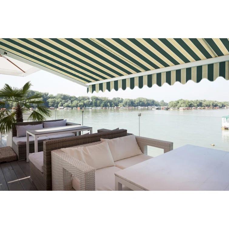 Advaning 10.5'' Fabric, Metal Cover Retractable Patio Awning