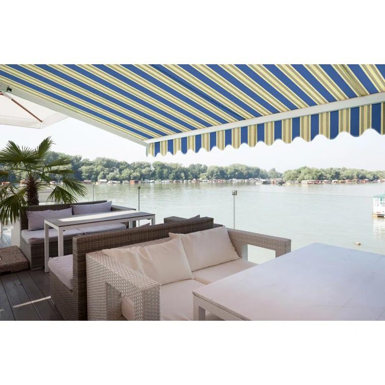 Advaning 10.5'' Fabric, Metal Cover Retractable Patio Awning
