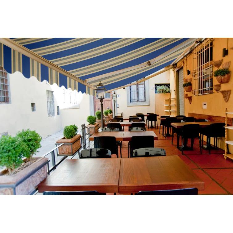 Advaning 10.5'' Fabric, Metal Cover Retractable Patio Awning