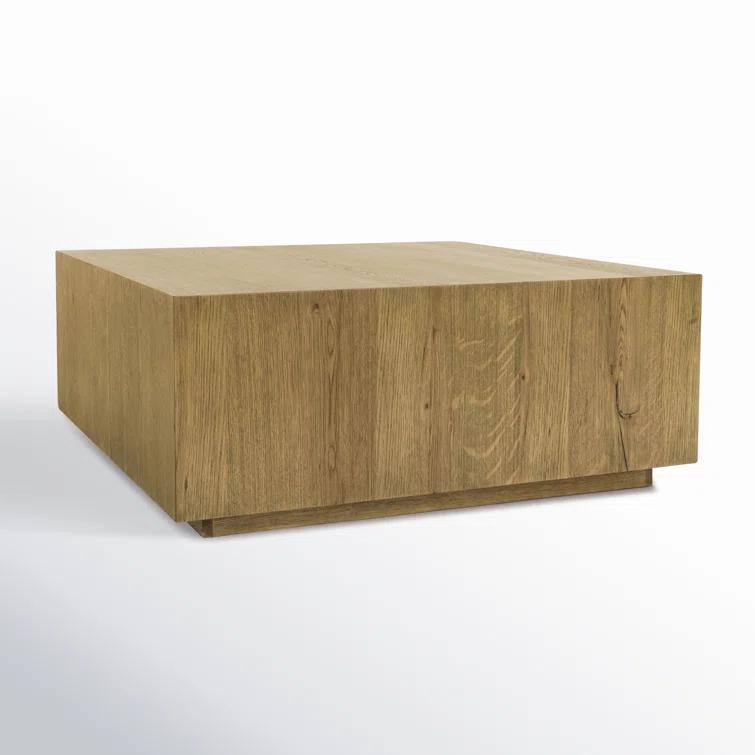 Layne 42" Light Brown Oak Square Coffee Table